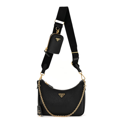 Prada Saffiano Lux Re-Edition 2005 Shoulder Bag Black 1 of 11