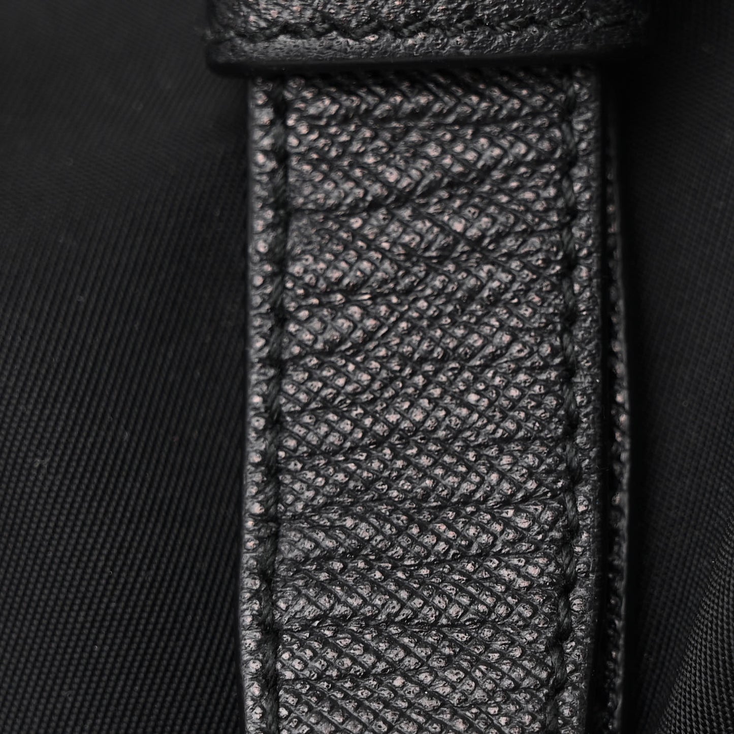 Tessuto Nylon Saffiano Medium Backpack Black