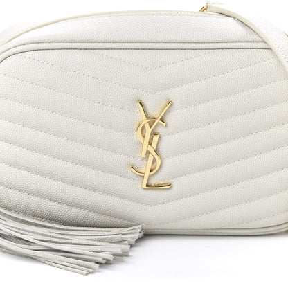 Saint Laurent Grain De Poudre Matelasse Monogram Mini Lou Camera Bag Crema Soft 9 of 9
