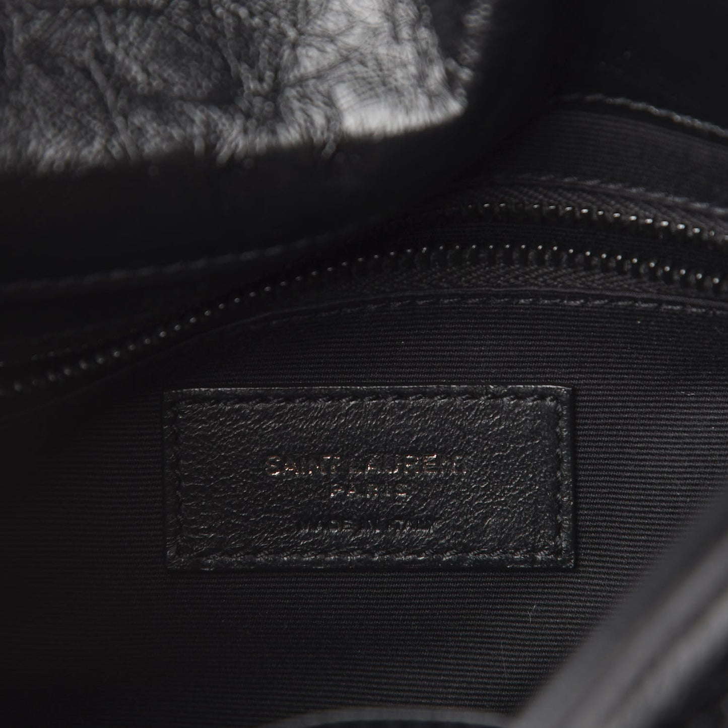 Crinkled Calfskin Matelasse Monogram Niki Chain Wallet Black