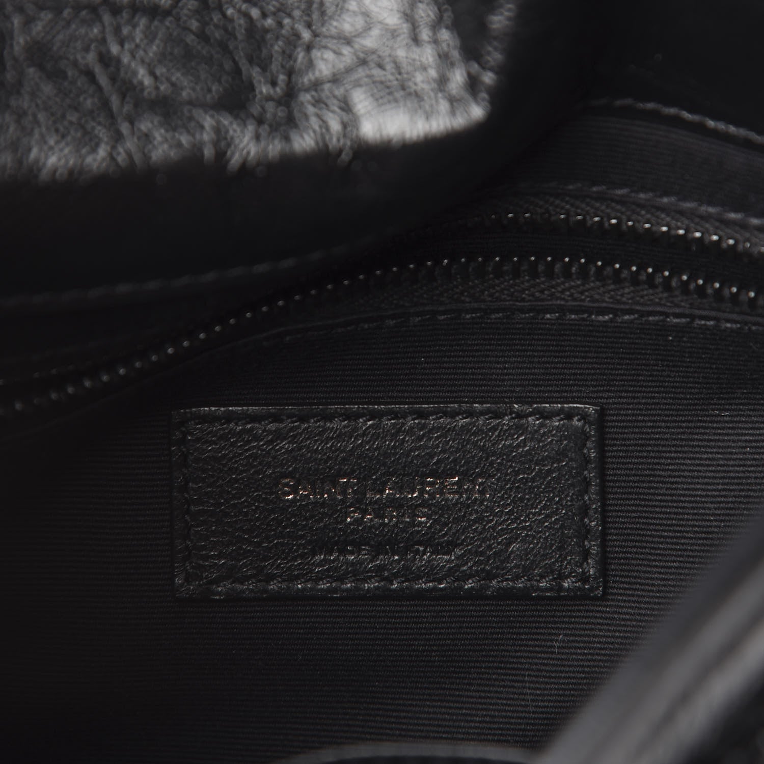 Saint Laurent Crinkled Calfskin Matelasse Monogram Niki Chain Wallet Black 6 of 9