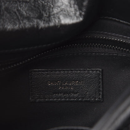 Saint Laurent Crinkled Calfskin Matelasse Monogram Niki Chain Wallet Black 6 of 9