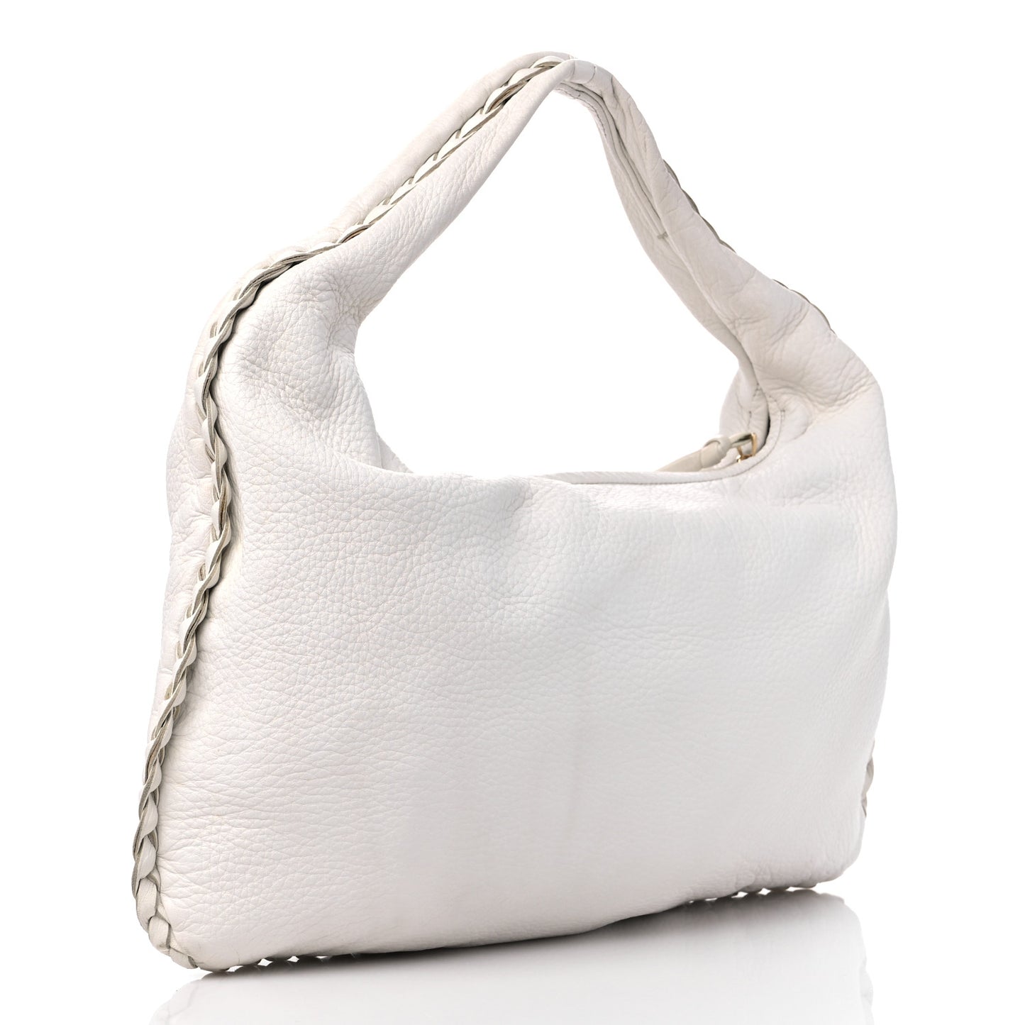 Cervo Braided Medium Veneta Hobo White