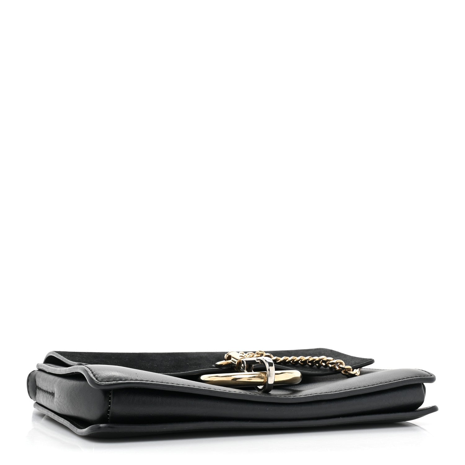 Chloe Suede Calfskin Small Faye Shoulder Bag Black 4 of 14