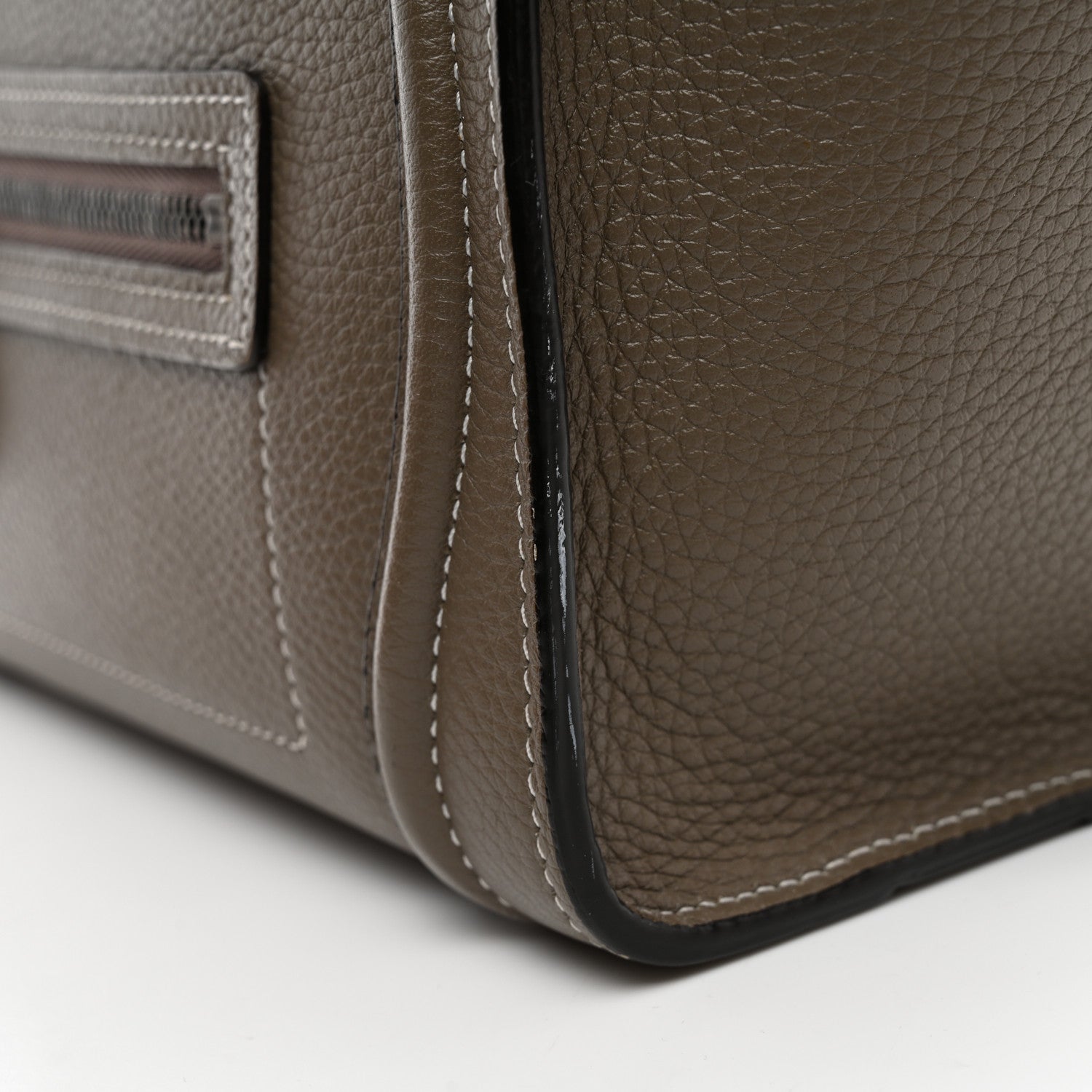 Celine Drummed Calfskin Nano Luggage Souris 11 of 13