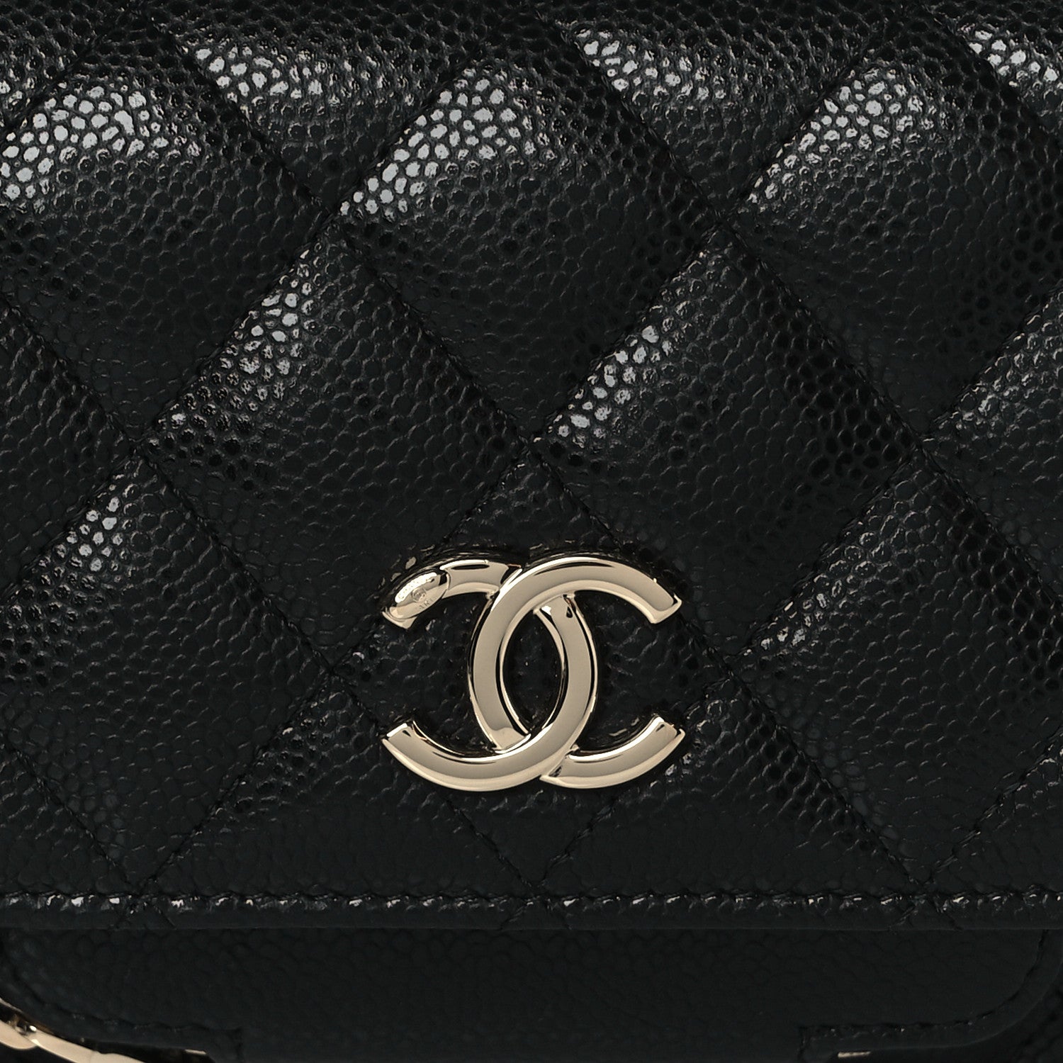 Chanel Caviar Quilted Business Affinity Clutch With Chain Black 7 of 9