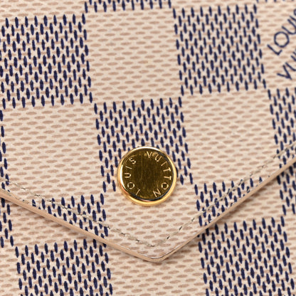 Louis Vuitton Damier Azur Victorine Wallet Rose Ballerine 8 of 9