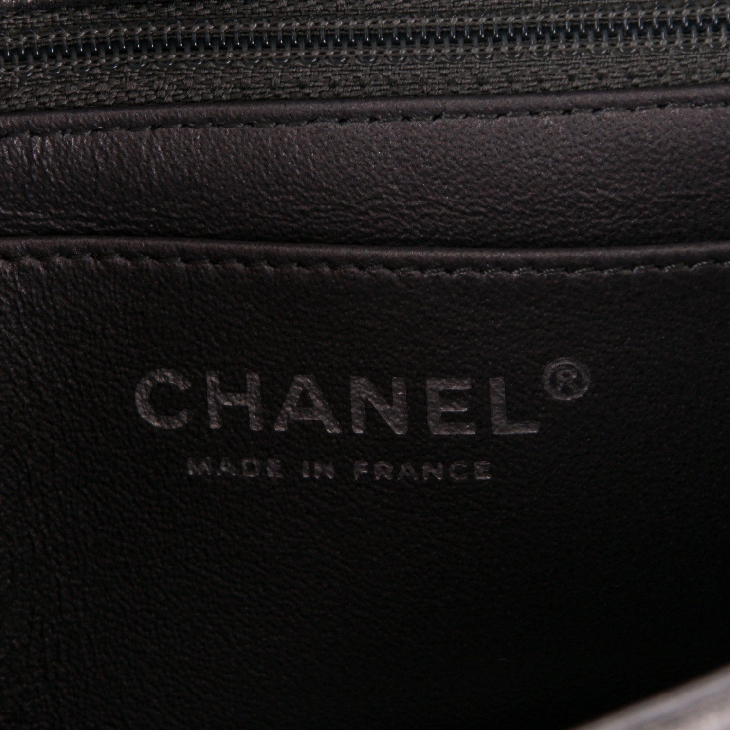 Chanel Iridescent Calfskin Quilted Mini Rectangular Flap Dark Grey 6 of 7