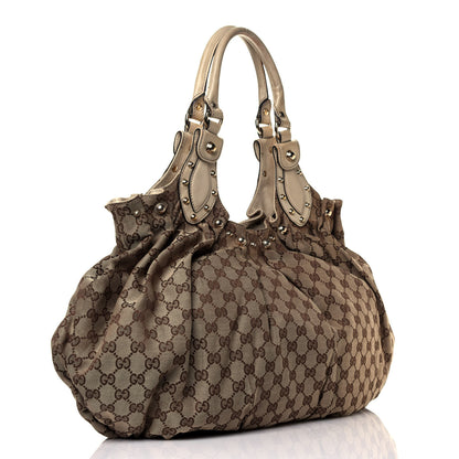 Gucci Monogram Studded Pelham Tote Off White 3 of 12