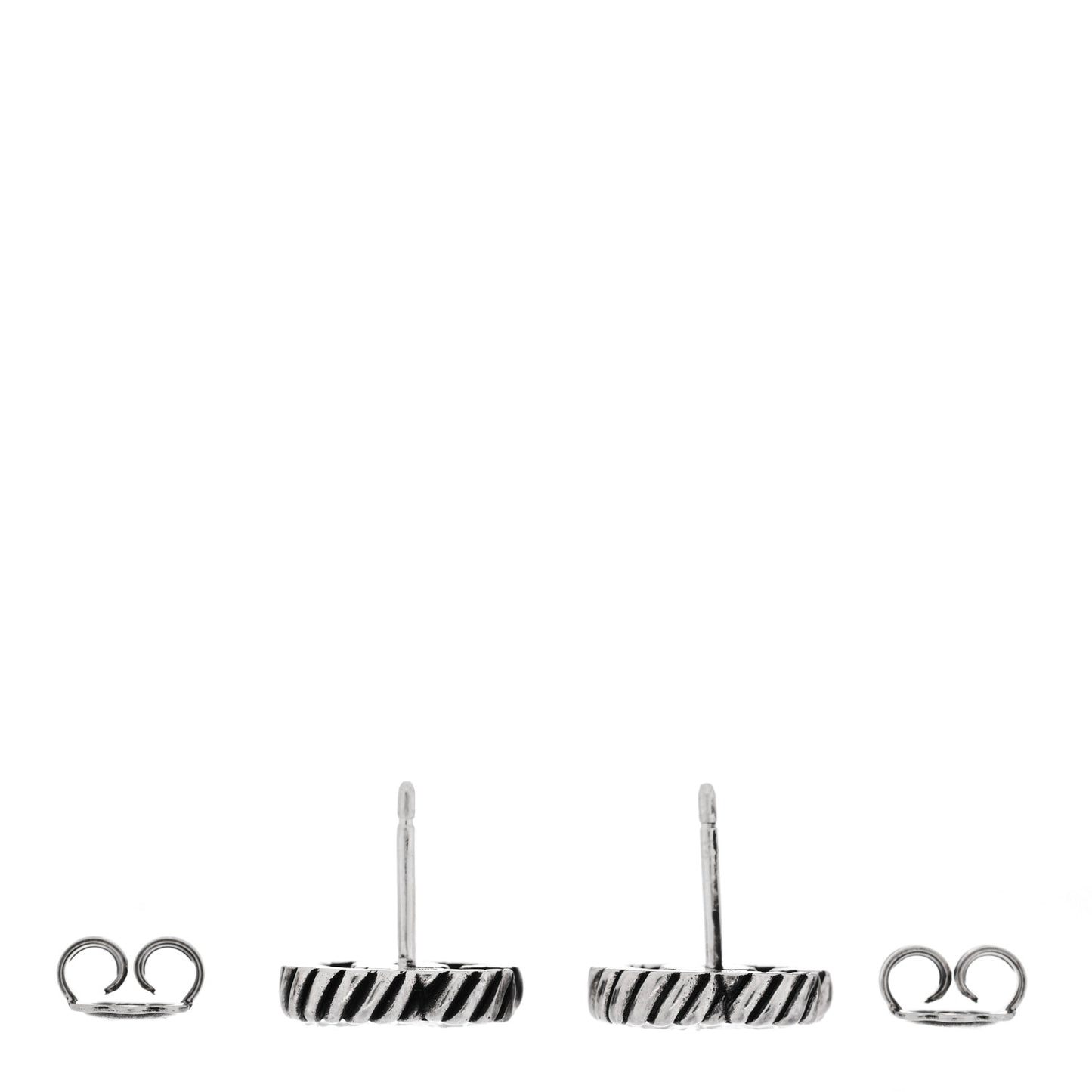 Sterling Silver Torchon Double G Earrings