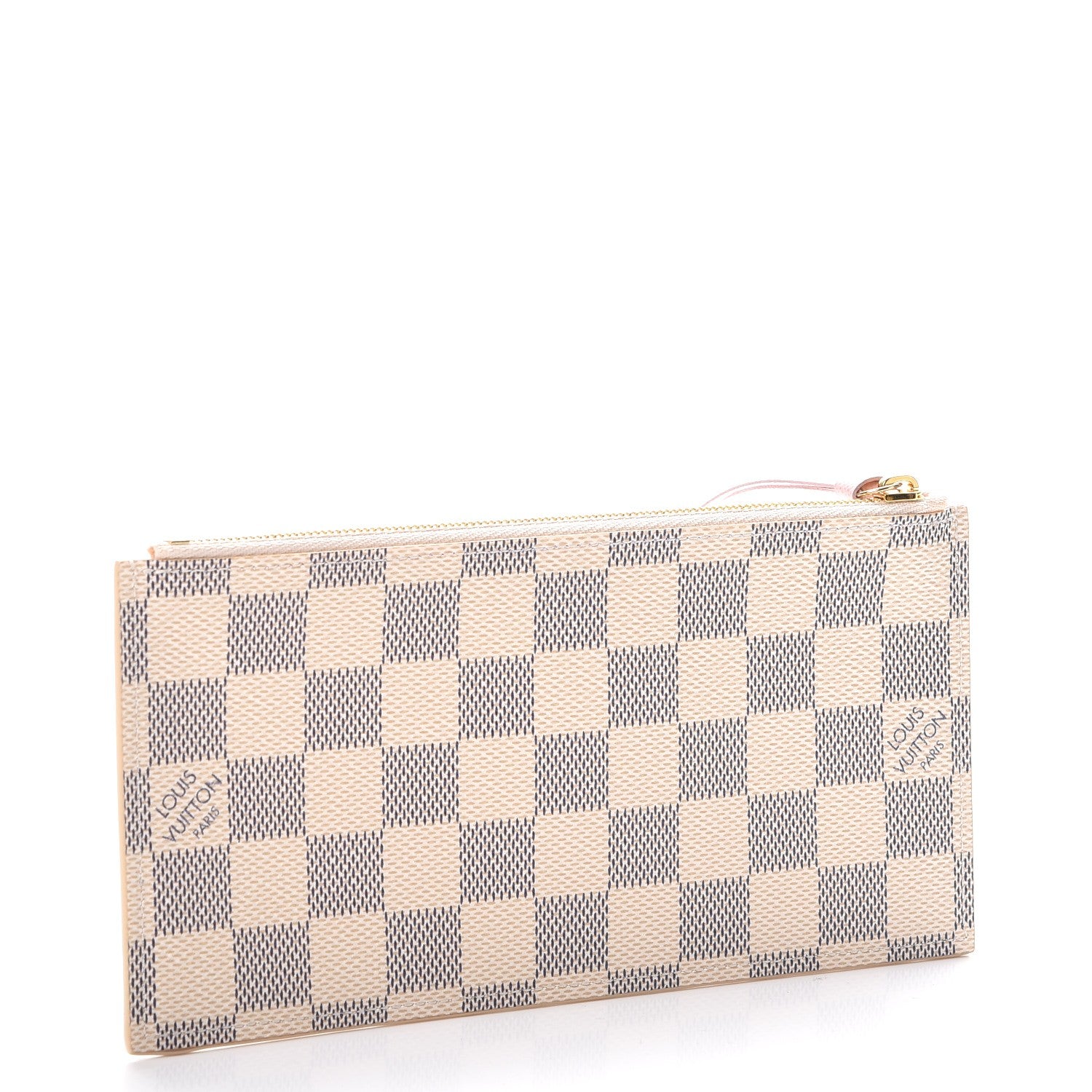 Louis Vuitton Damier Azur Felicie Chain Wallet Zippered Insert Rose Ballerine 3 of 6