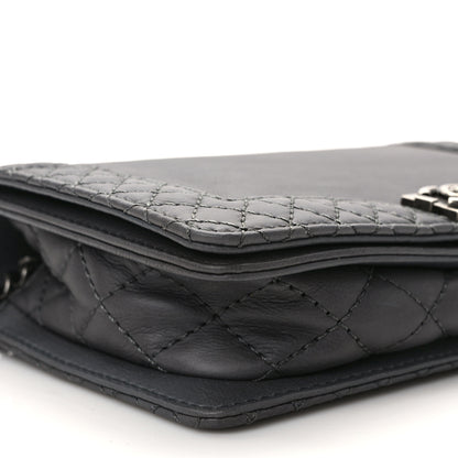 Chanel Calfskin Small Boy Reverso Flap Dark Grey 8 of 11
