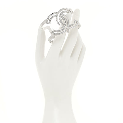 Chanel Metal Crystal CC Cuff Silver 2 of 5