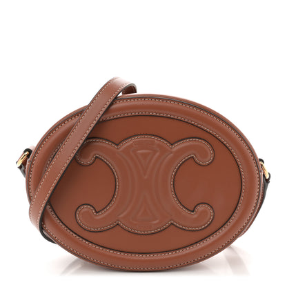Celine Smooth Calfskin Cuir Triomphe Oval Bag Tan 1 of 10