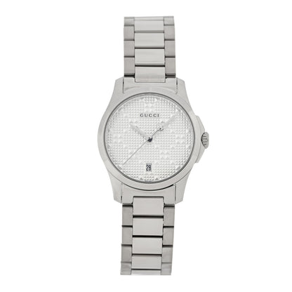 Gucci Stainless Steel 27mm G-Timeless Diamante Quartz Watch 1 of 5