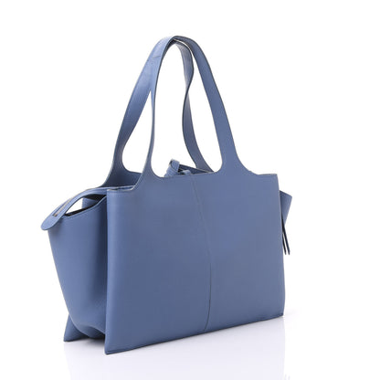 Celine Baby Grained Calfskin Medium Tri-Fold Bag Medium Blue 2 of 8