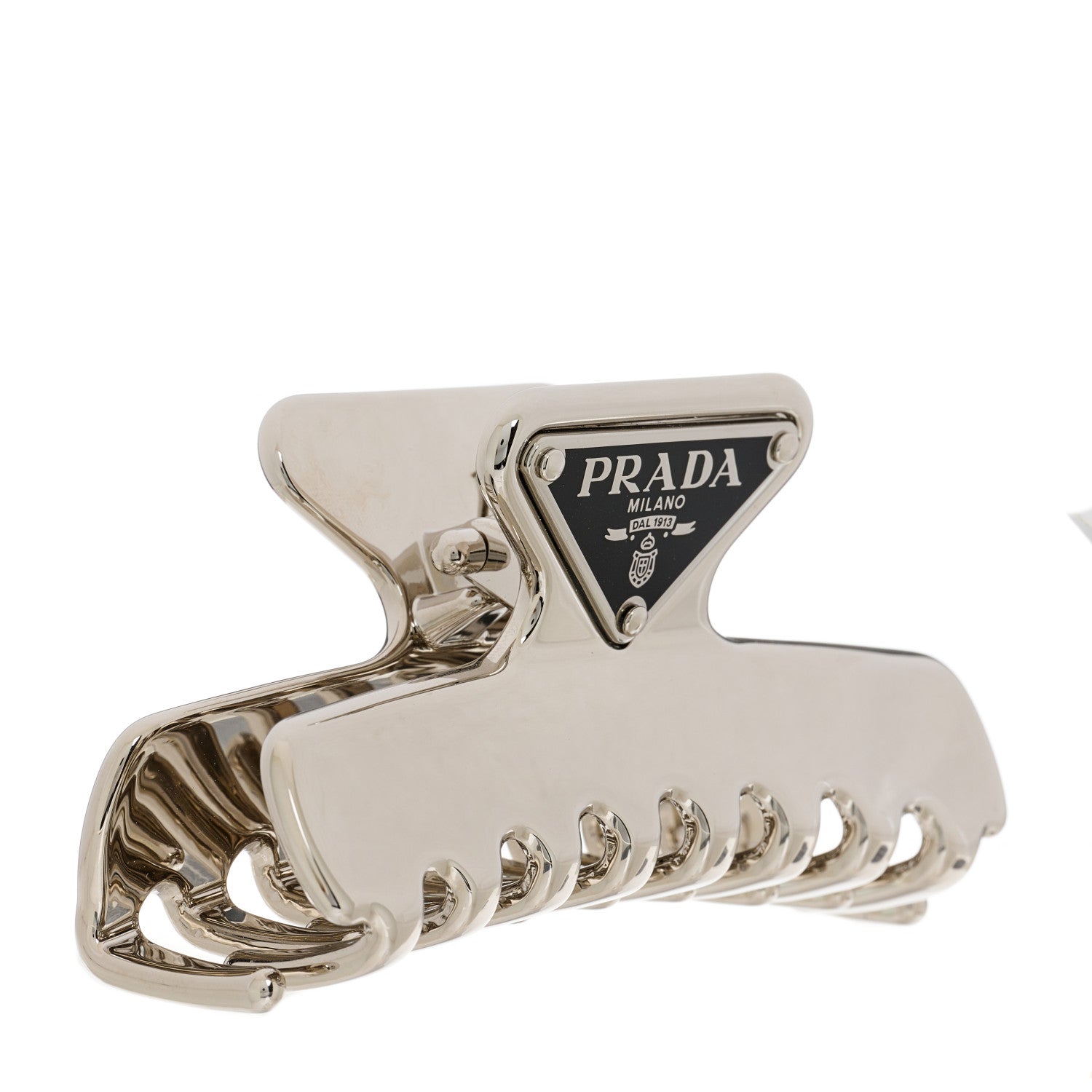 Prada Metal Hair Clip Silver 2 of 5