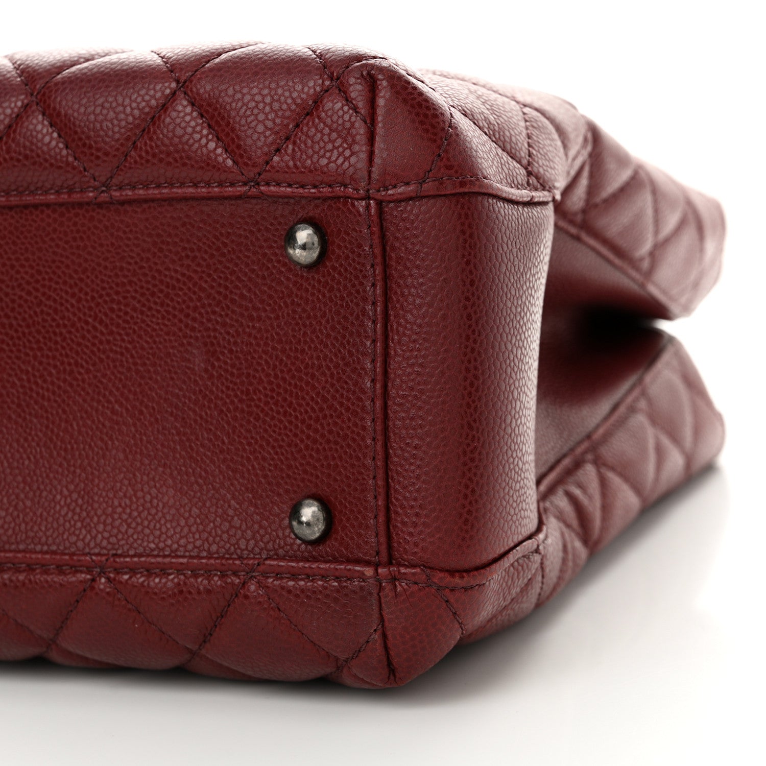 Chanel Caviar Quilted City Shopping Tote Dark Red 11 of 12
