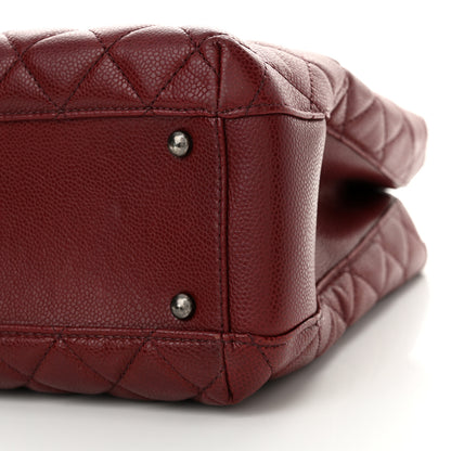 Chanel Caviar Quilted City Shopping Tote Dark Red 11 of 12