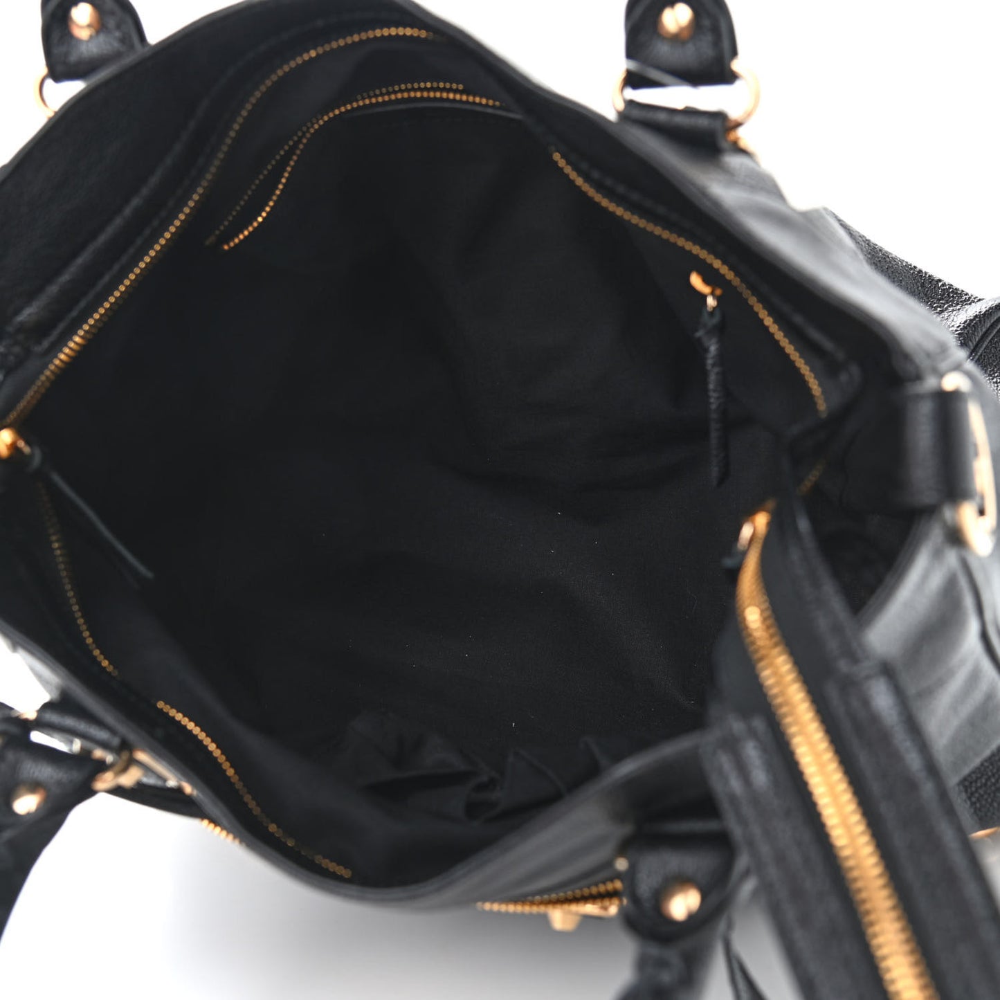 Chevre Gold Metallic Edge Hardware Velo Black