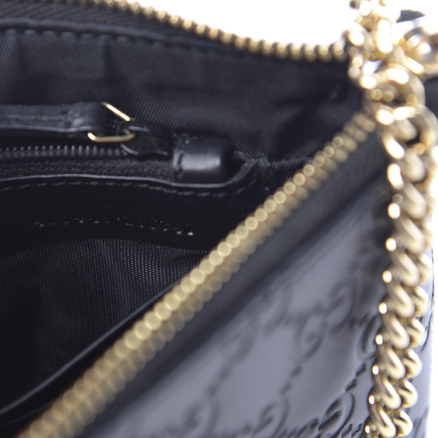 Guccissima Signature Wrist Wallet Black