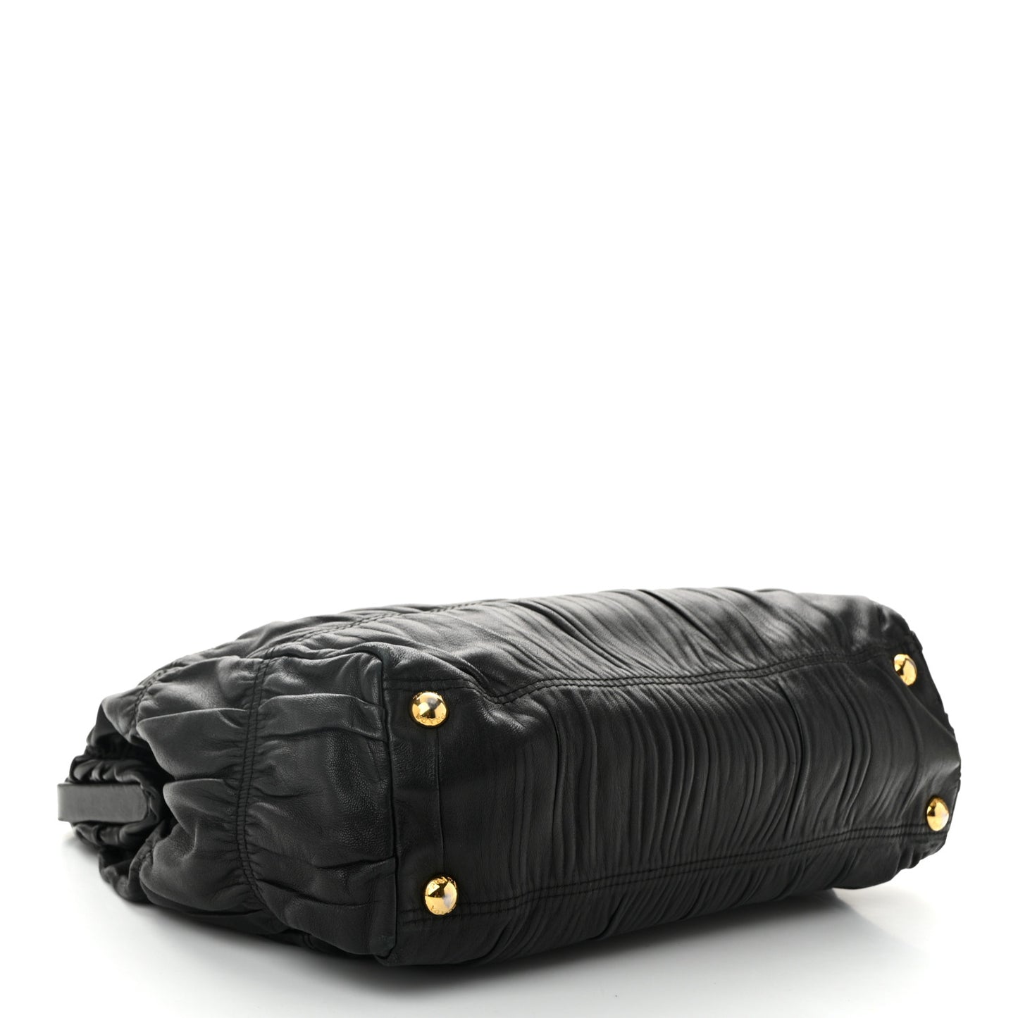Nappa Dressy Gaufre Framed Tote Black