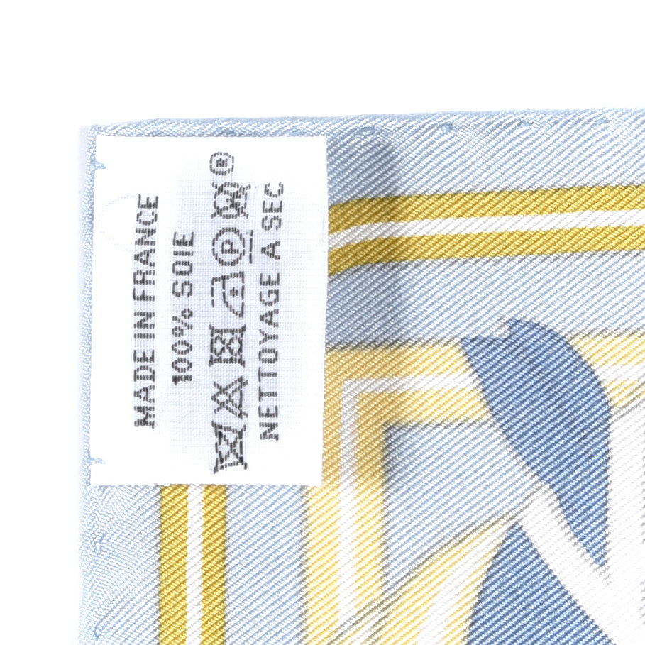 Silk Quadrige II Nano Scarf 20 Bleu Ciel Gold Bleu Jean