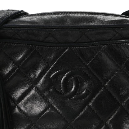 Chanel Lambskin Quilted Tassel Camera Case Black 8 of 10