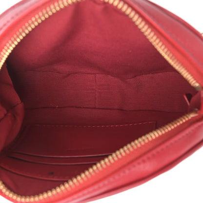 Celine Calfskin Quilted Small C Charm Bag Red 5 of 10