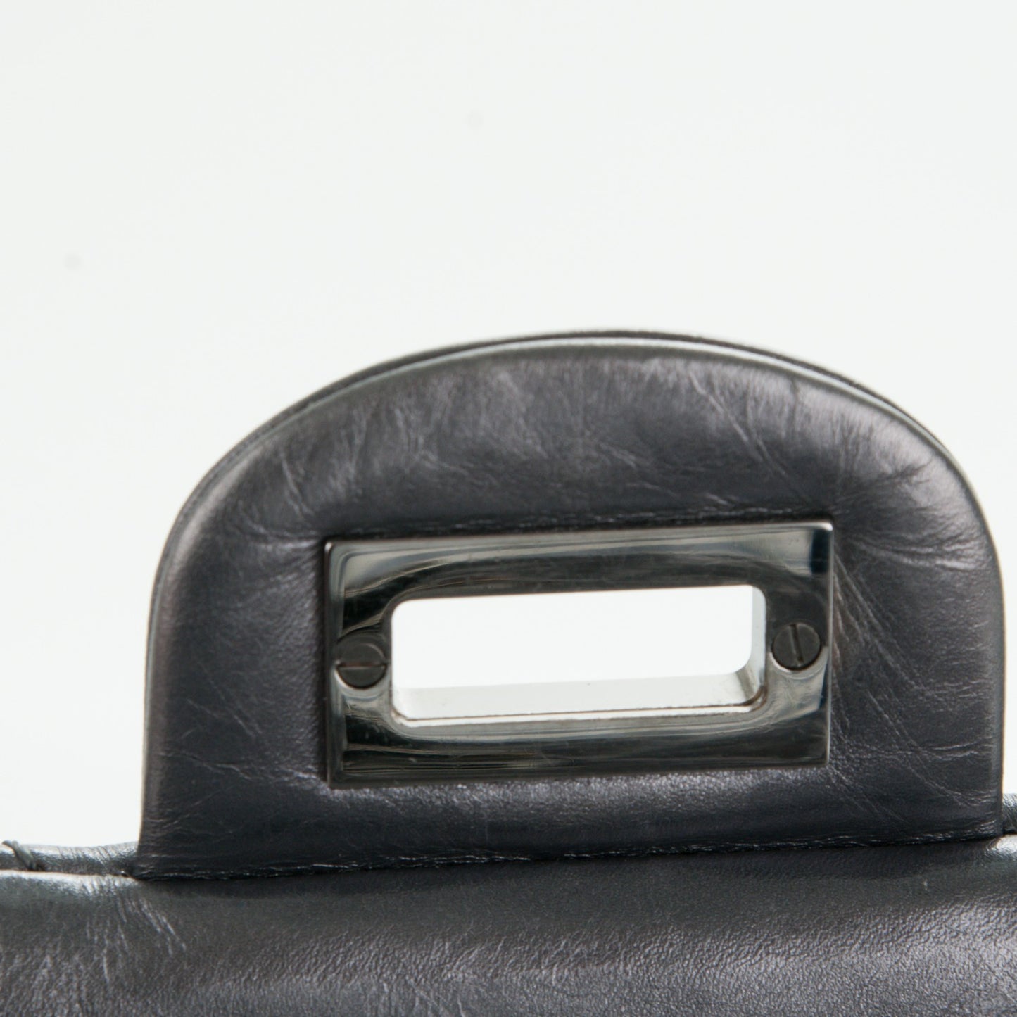 Metallic Aged Calfskin Quilted 2.55 Reissue 226 Flap Dark Silver