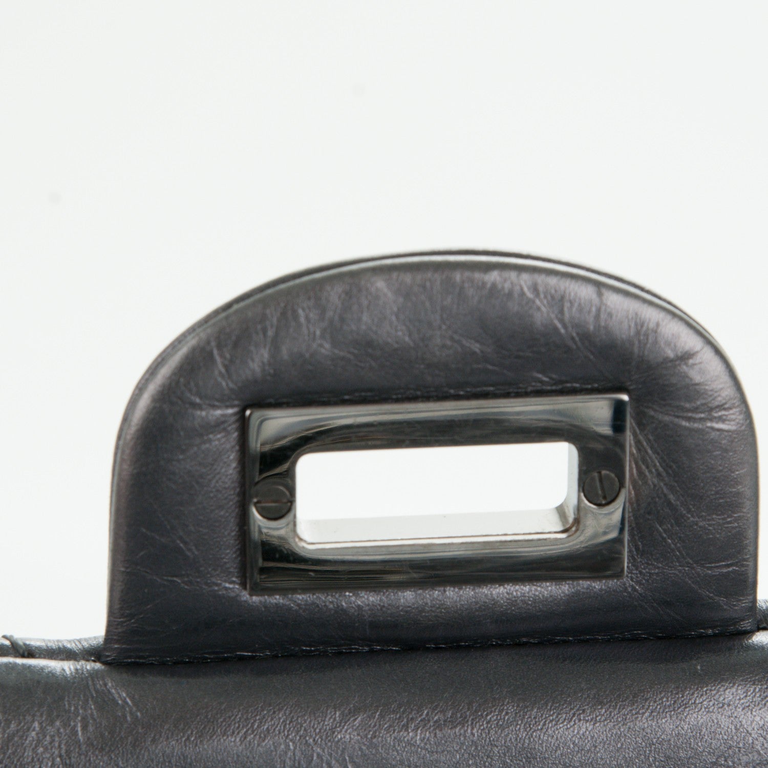 Chanel Metallic Aged Calfskin Quilted 2.55 Reissue 226 Flap Dark Silver 6 of 9