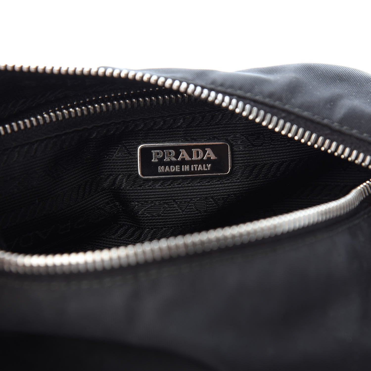 Prada Tessuto Nylon Pochette Bag Black 6 of 9