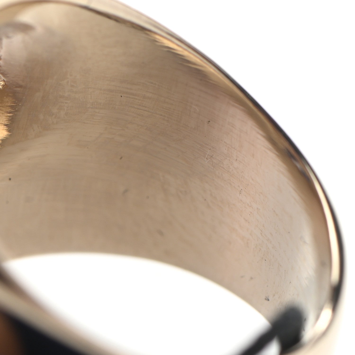 Chanel Metal CC Heart Ring 52 Gold 5 of 6