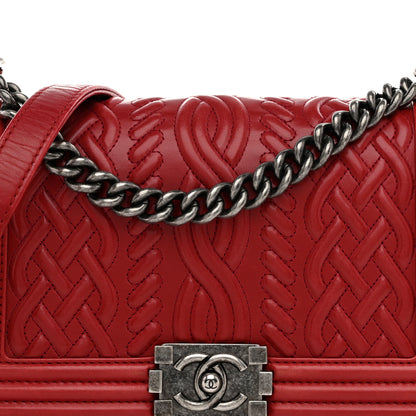 Chanel Lambskin Medium Celtic Boy Flap Red 8 of 10