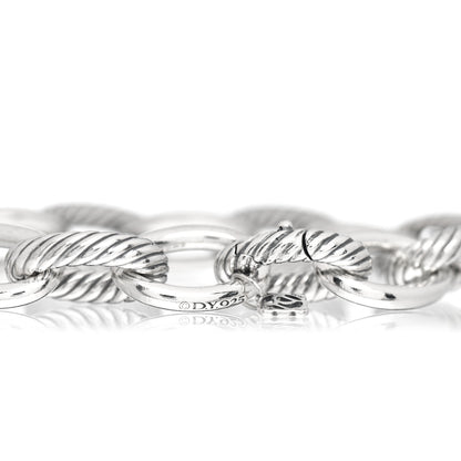 David Yurman Sterling Silver 18K Yellow Gold 19mm Extra Large Oval Link Bracelet 4 of 4