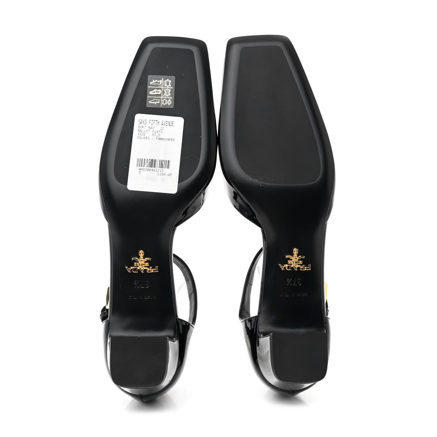 Vernice Triangle Squared Toe 35mm Pumps 37.5 Black