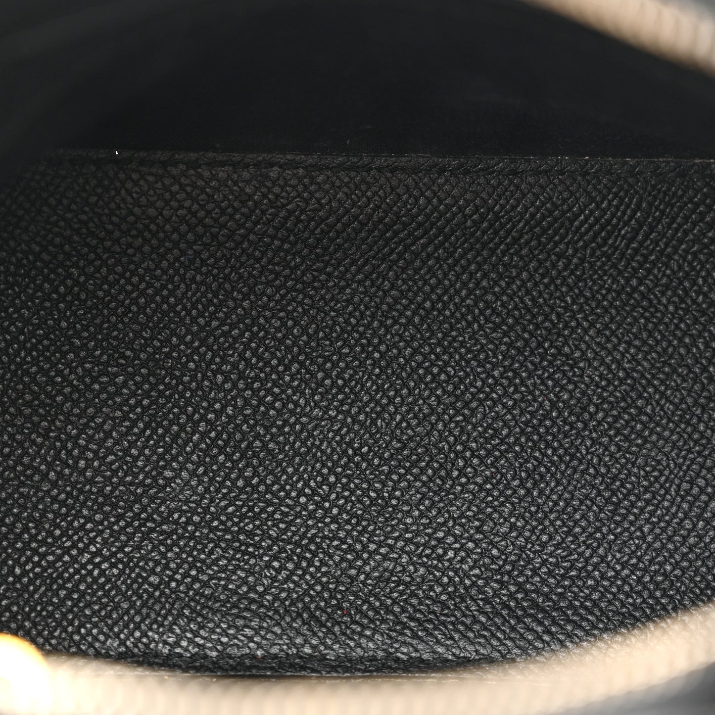 Signature Grained Calfskin XXS Ville Top Handle Bag Black White