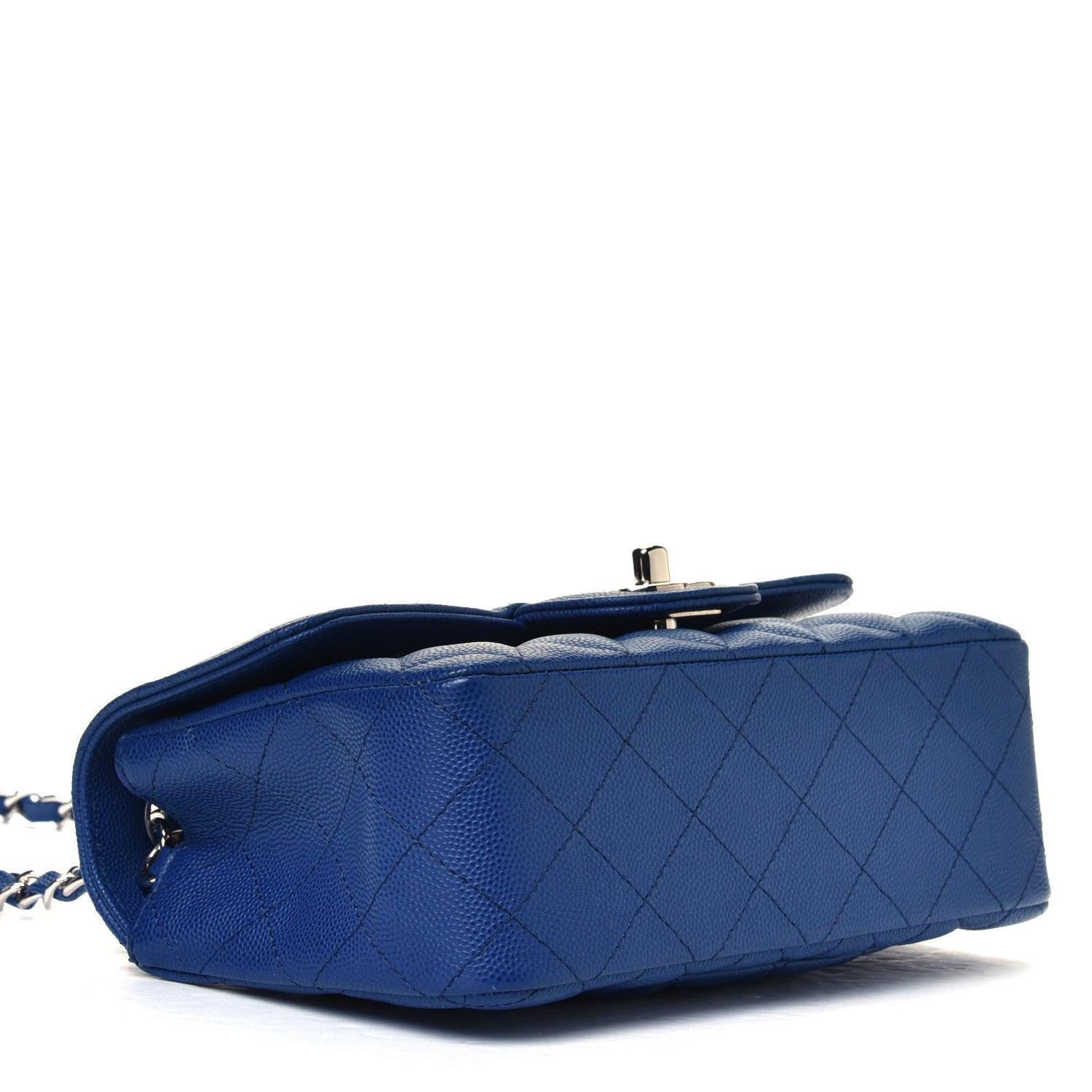 Chanel Caviar Quilted Mini Rectangular Flap Blue 3 of 5