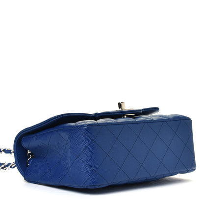 Chanel Caviar Quilted Mini Rectangular Flap Blue 3 of 5