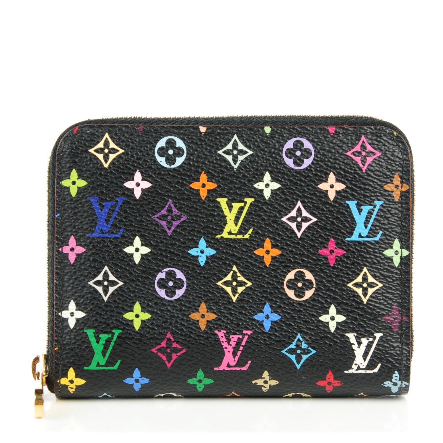 Louis Vuitton Monogram Multicolor Zippy Coin Purse Black Violet 1 of 7