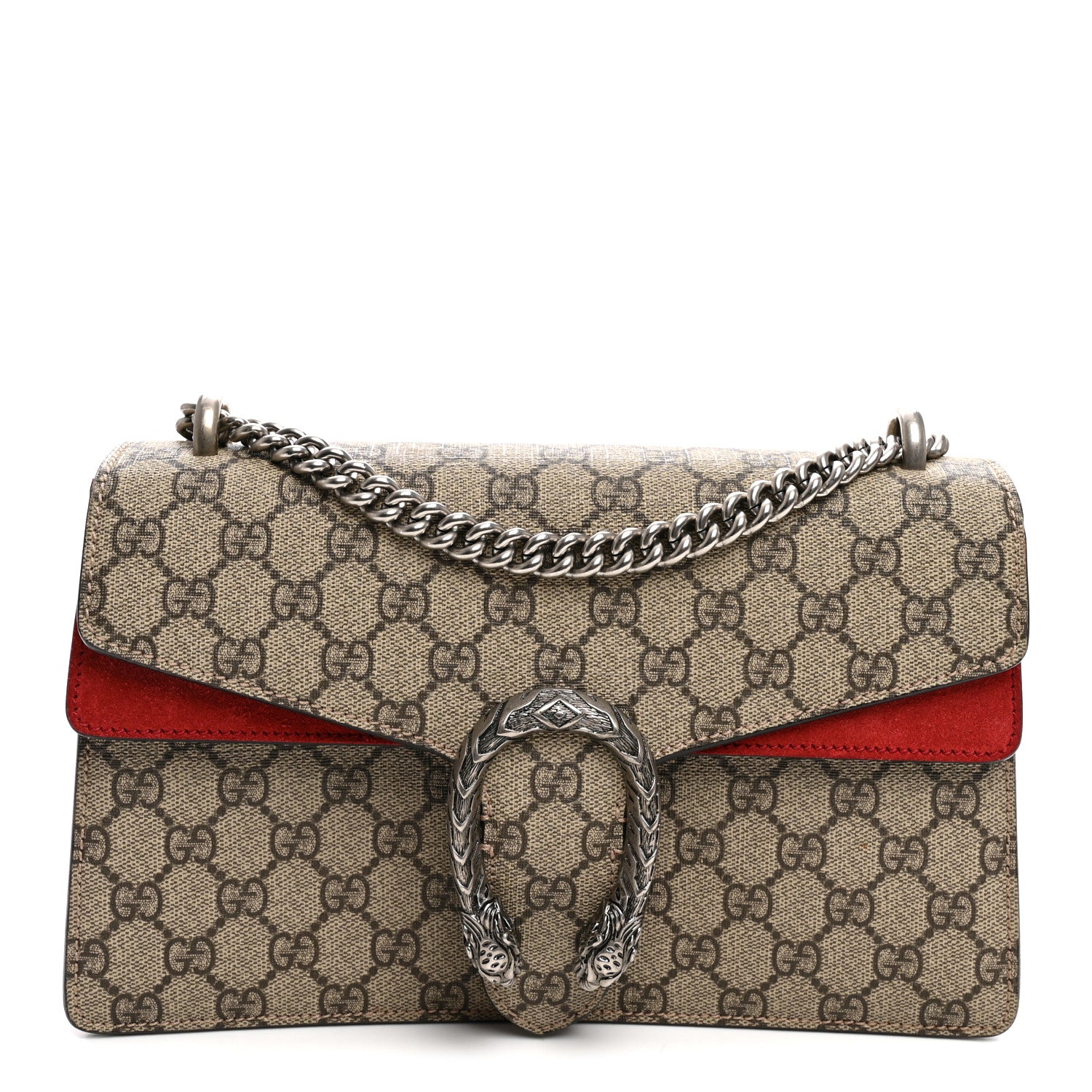 Gucci GG Supreme Monogram Small Dionysus Shoulder Bag Red 1 of 12