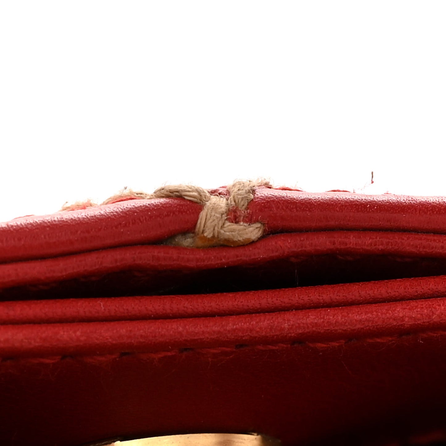Calfskin Wild Stitch Tote Red