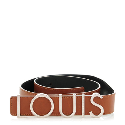 Louis Vuitton Calfskin Logo Belt 95 38 1 of 7