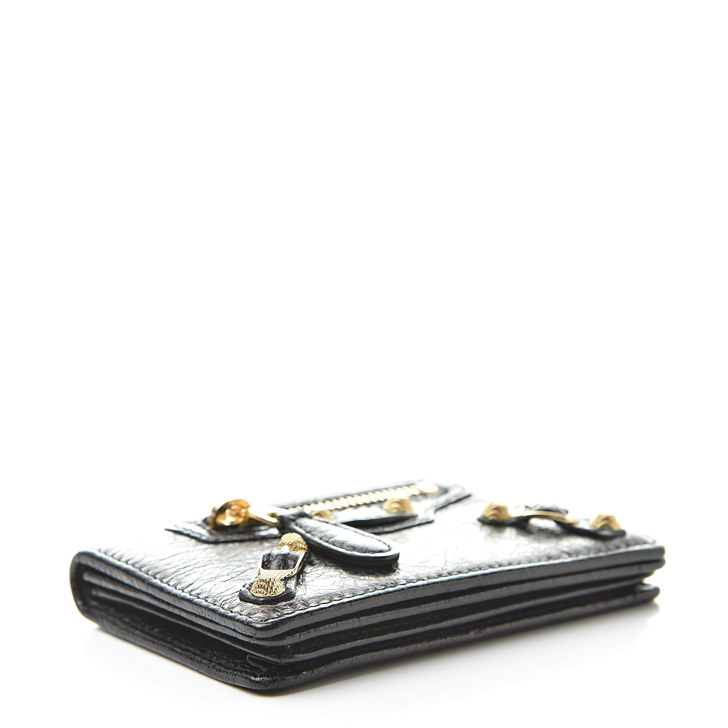 Balenciaga Agneau Giant 12 Gold Hardware Card Case Black 4 of 8