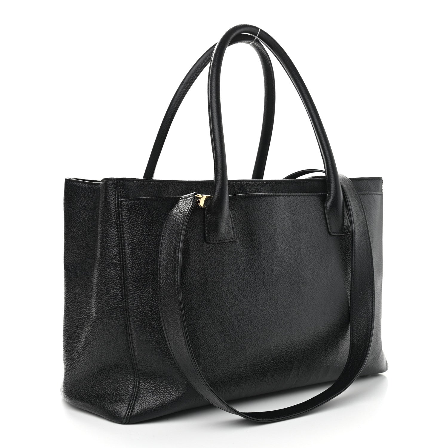 Chanel Calfskin Cerf Executive Shopper Tote Black 3 of 12