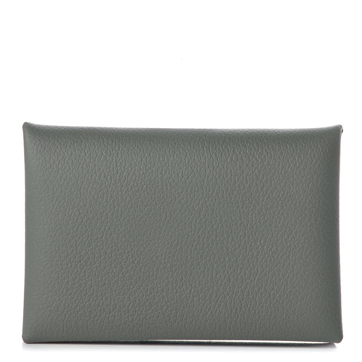 Hermes Evercolor Calvi Verso Card Case Vert Amande Gris Perle 1 of 8