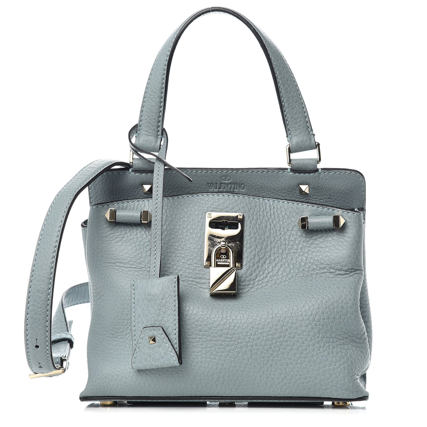 Valentino Garavani Pebbled Calfskin Small Joylock Satchel Nube 1 of 10