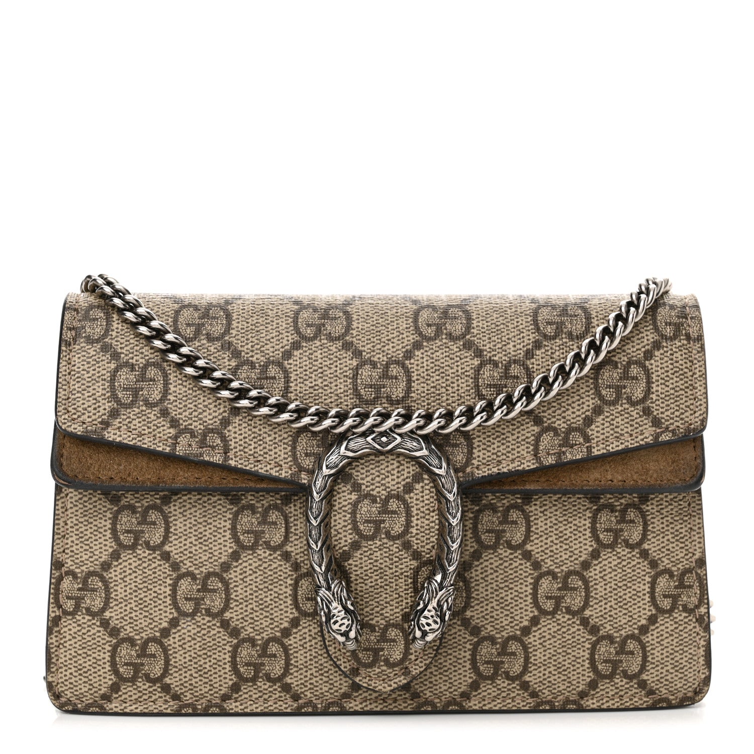 Gucci GG Supreme Monogram Super Mini Dionysus Shoulder Bag Taupe 1 of 13