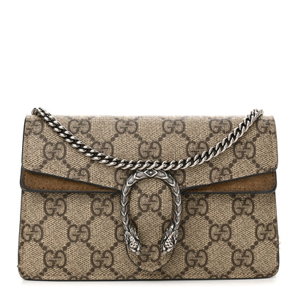 Gucci GG Supreme Monogram Super Mini Dionysus Shoulder Bag Taupe 1 of 13