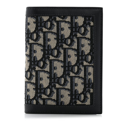 Christian Dior Calfskin Oblique Passport Holder Blue 1 of 7